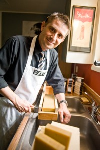 photo of Stephen Rumbaugh making soap