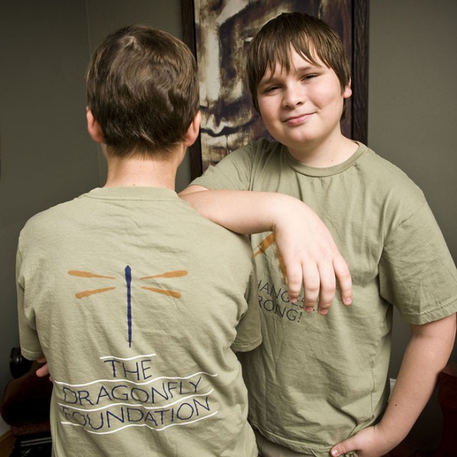 photo of boys wearing Dragonfly Tshirts