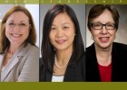 Graphic of Deans Marjorie Bowman, Joanne Li and Linda Caron
