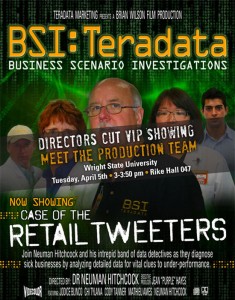 Each episode of "BSI: Teradata, Business Scenario Investigatons" involves a business problem that the Teradata team is able to fix by analyzing data.