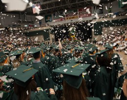 Photo of Wright State University's 44th semiannual commencement.