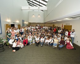 Group photo of students and teachers who participated in French Immersion Day 2009.