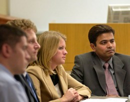 Photo of Wright State MBA students in class.