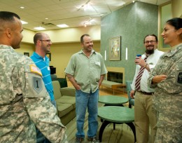 Photo froma veterans meet and greet at Wright State University