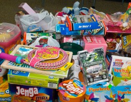 Photo of toys collected for needy kids in the Miami Valley