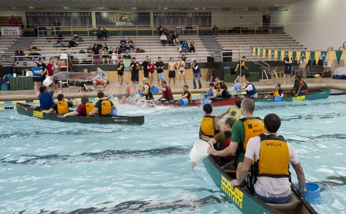 Photo of the caneing event at the Wright State Natatorium for Adventure Summit.