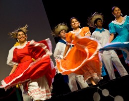 Photo of a dance performance from the 2011 International Friendship Affair at Wright State.