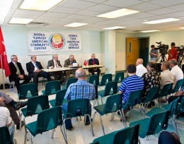 Photo of The Dayton-area delegation announces agreements with Turkey during a news conference at the Ahiska Turkish American Community Center in Dayton.