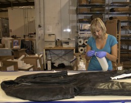 Photo of Elizabeth Dardis in the National Air and Space Museum's Garber facility