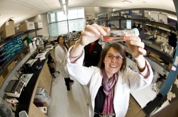 Photo of Wright State professor and researcher Kate Excoffon in a laboratory