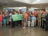 Savings Race 5—College Bound Edition winner Bailey Spitler (center right with check) is one of three students in the competition considering Wright State for their college education.