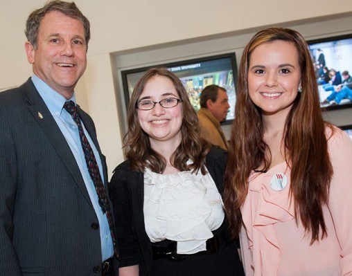 Sherrod Brown, Sasha Cahill and Kellie Jean Roberts