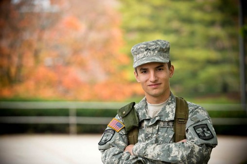 Army ROTC cadet Evan Fleming