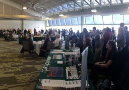 Crowd in Lake Campus Dicke Hall 