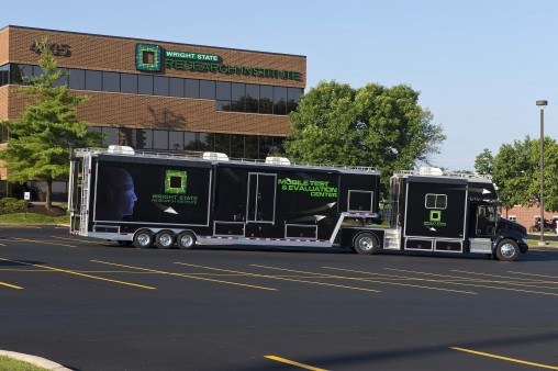 WSRI's mobile threat and evaluation center outside the institute at 3045 Colonel Glenn Hwy. in Beavercreek.