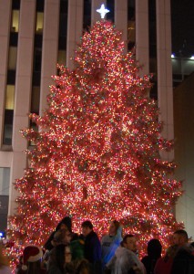 Wright State engineering students help make ceremonial switch for Dayton’s holiday tree