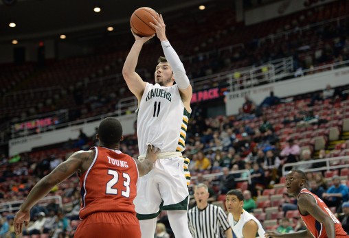 Senior forward JT Yoho and the Wright State men's basketball team will play Green Bay for the Horizon League championship March 8 at 7 p.m., with the winner receiving an automatic bid to the NCAA Tournament. (Photo by Jose Juarez) 