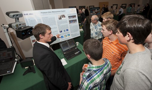 The College of Engineering and Computer Science's Senior Design Showcase takes place April 29 from 2 to 4 p.m., followed by an award ceremony at 4:30 p.m.