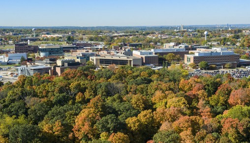 Wright State University Dayton Campus in fall