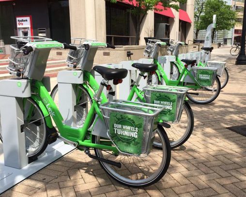 Link Dayton Bike Share will led a bicycle tour of downtown Dayton for Wright State participants on July 22.