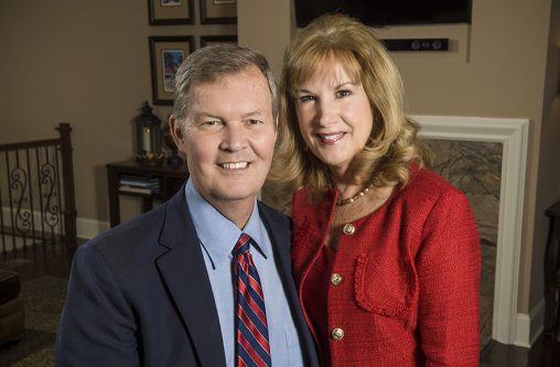 Ron and Joan Amos started a scholarship to provide assistance to Wright State students who are working their way through college. (Photo by Chris Snyder)
