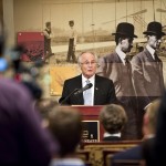 Dr. Hopkins speaking at Science Olympiad press conference