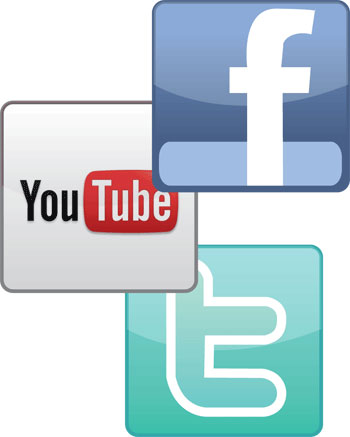 facebook youtube twitter logos