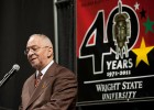 Rev. Dr. Jeremiah Wright, pastor emeritus of Chicago's Trinity United Church of Christ, spoke January 19 at the Wright State Nutter Center as part of the celebration of the 40th anniversary of the Bolinga Black Cultural Resources Center.