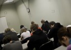 Wright State students bowed their heads for a few moments Monday in observance of a moment of silence for the six people who were killed by a gunman Saturday, January 8 in a mall in Tucson, Arizona.