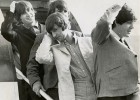 The Beatles emerge from their airplane at Lunken Airport in Cincinnati for a 1964 local concert.