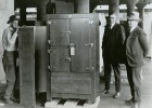 The first Frigidaire refrigerator built in Dayton, 1921