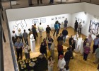 Photo of the 2011 Senior Show opening reception in the Robert and Elaine Stein Galleries.