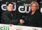 Photo of Richard Day and Jacci McMillan, Vice President for Enrollment Management at Wright State University.