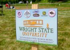 Photo of the team sign for the Wright State University robotic lawnmower team.