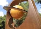 Photo of the large sculpture of Saturn.