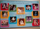 Photo of a poster with the names and childhood photos of the grad students who created the exhibit.