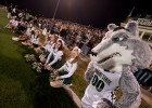 Photo of Rowdy and the Wright State cheerleaders