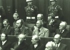 Photo of men at the Nuremberg trials.