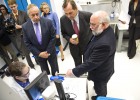 File photo from tour of Mound Laser & Photonics Center following Wright State agreement announcement.