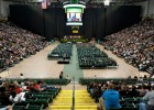 Photo of the Nutter Center interior during commencement.