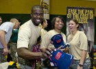 Photo of military family from Military Appreciation Night at Wright State.