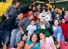 Photo of Miami Valley Latino students and Wright State Latino students at the Wright State vs. Cleveland State basketball game.