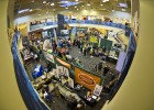 Photo of the Student Union atrium filled with booths and vendors for the Adventure Summit.