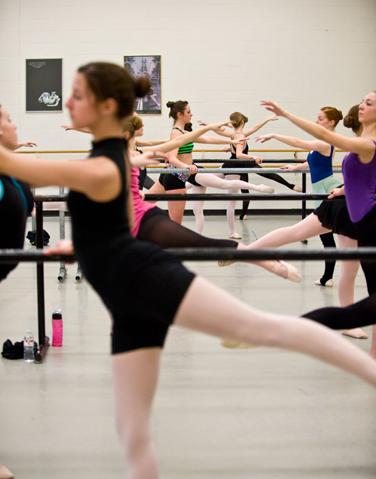 Photo of students dancing ballet