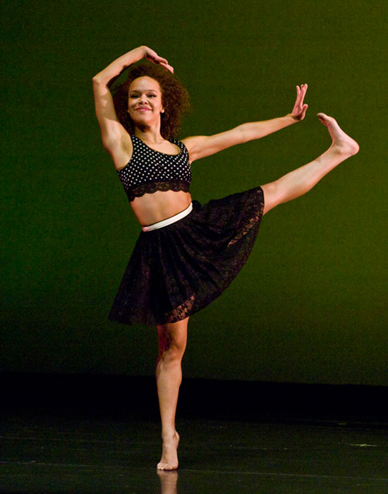 Photo of a scene from the dance concert.