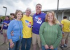 (L-R) Photo of Gay and George Frey (Wright State employee) and Bob Frey (retired WSU employee)and wife; Barb Frey at Relay for Life 2012.