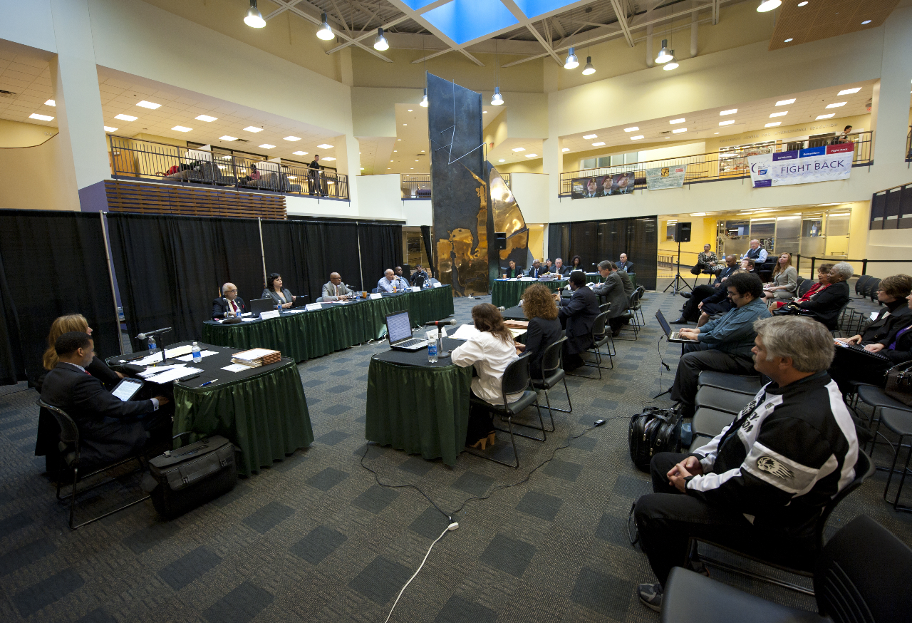 Photo of the the Ohio Civil Rights Commission's visit to Wright State University.