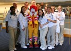 Photo of a group of students with Ronald McDonald