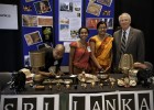Photo fo Wright State University president David R. Hopkins with Sri Lankan students.