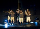 Photo of svereral Wright State students performing at the 13th Annual Harley E. Flack Greek Step Show.